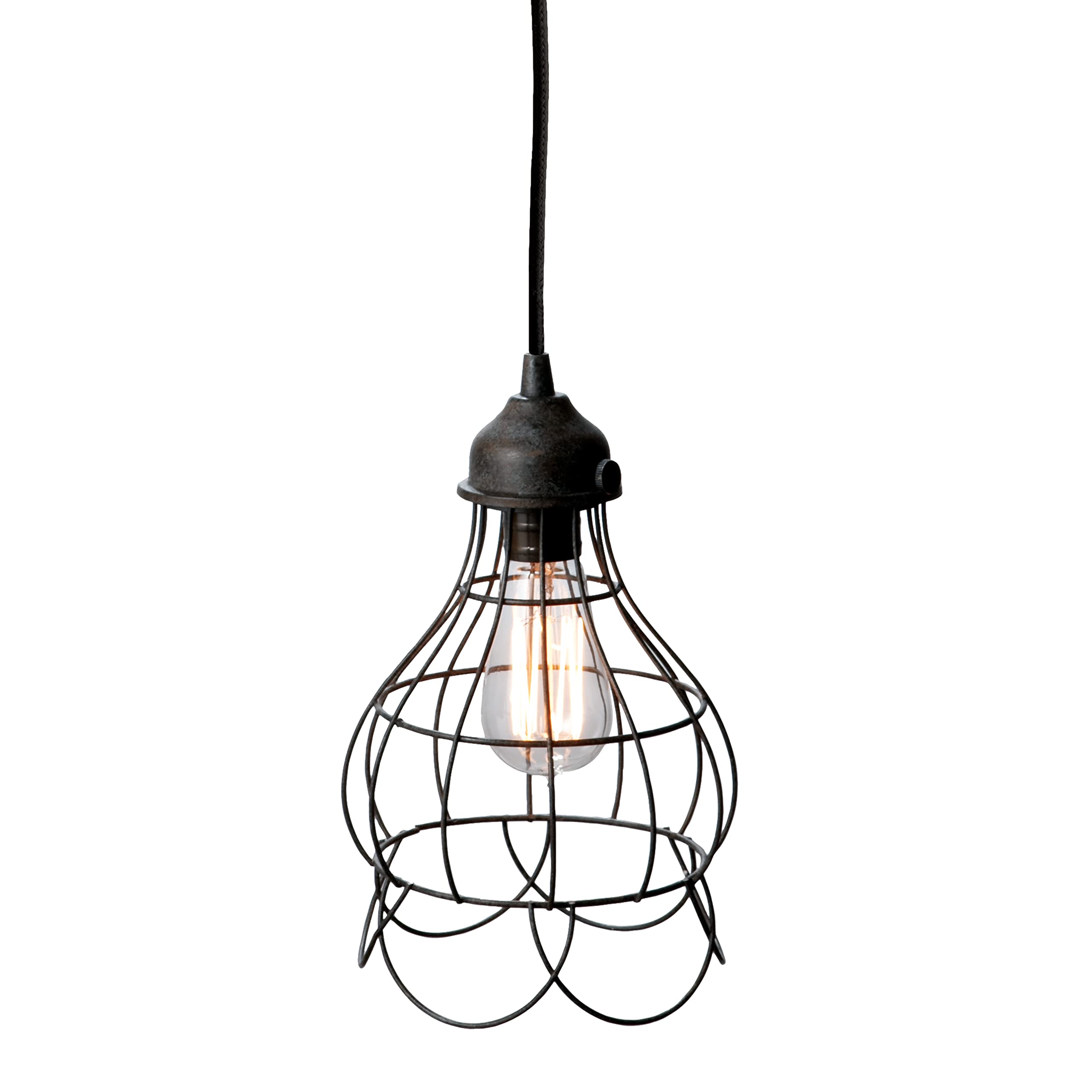 Gilded Barn Dimond Home Wire Rose Pendant Light, Bronze