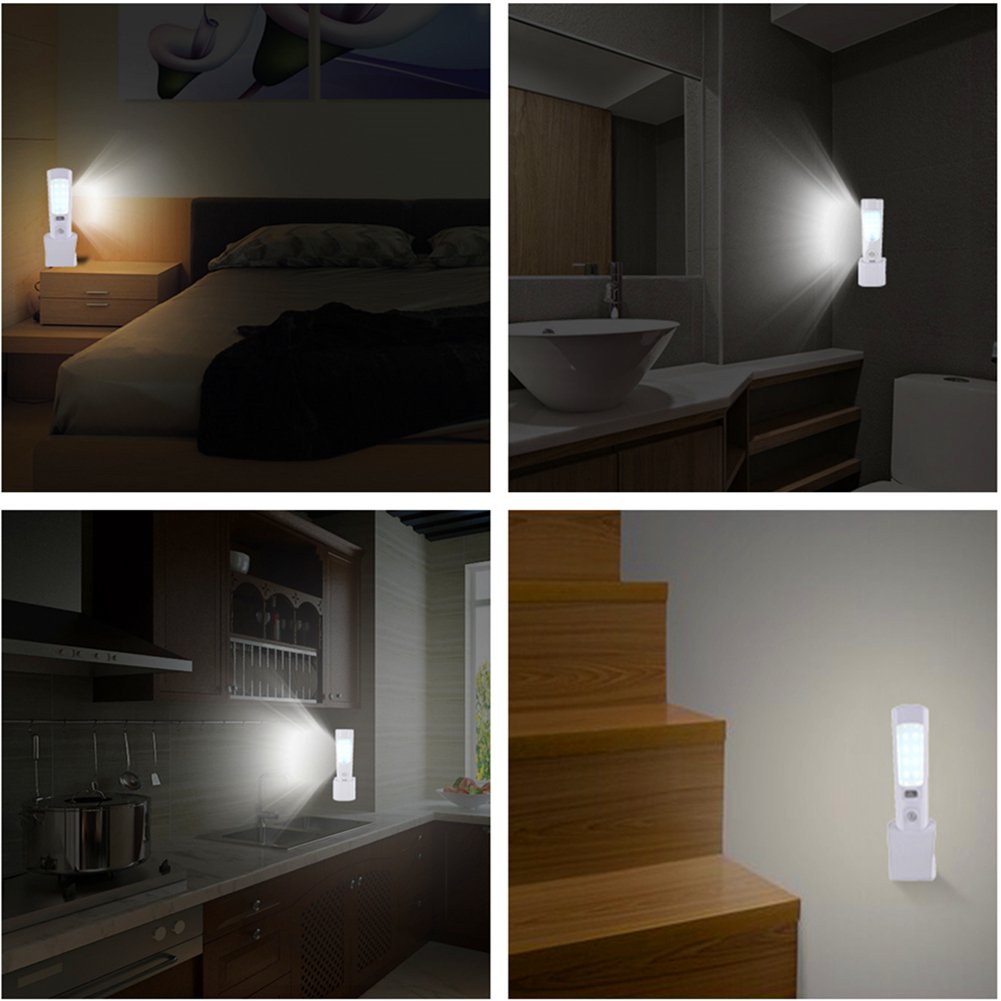 4-In-1 Motion Sensor Wall Night Light, Power Failure Led Light, Emergency Flashlights, Rechargeable Torch, Plug In Power Outage