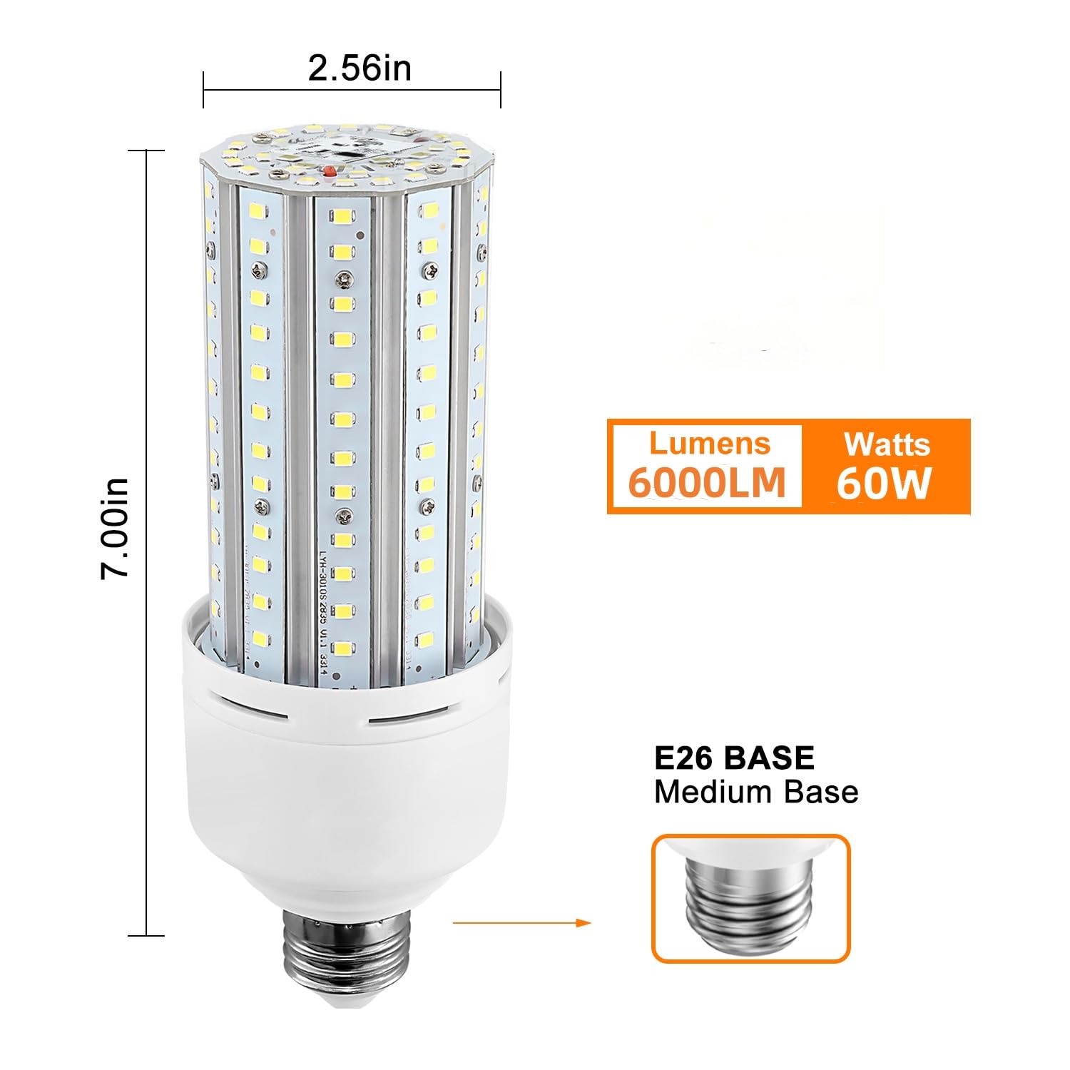 RIUVAO Motion Sensor LED Bulb 60W Equivalent 6000LM Daylight White E26 Model ACL3003SOO for Indoor/Outdoor Use