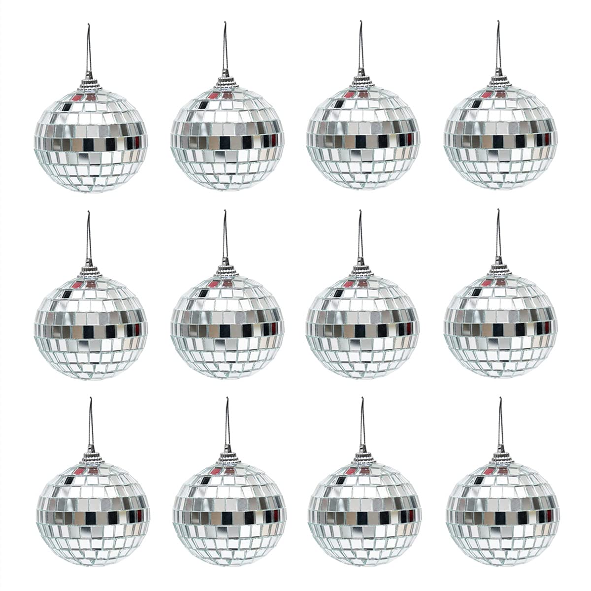 Fannuoncc 12 Pcs Mini Disco Ball Party Ornaments Christmas Tree Decoration for Holiday Wedding Party Dance and Music Festivals D