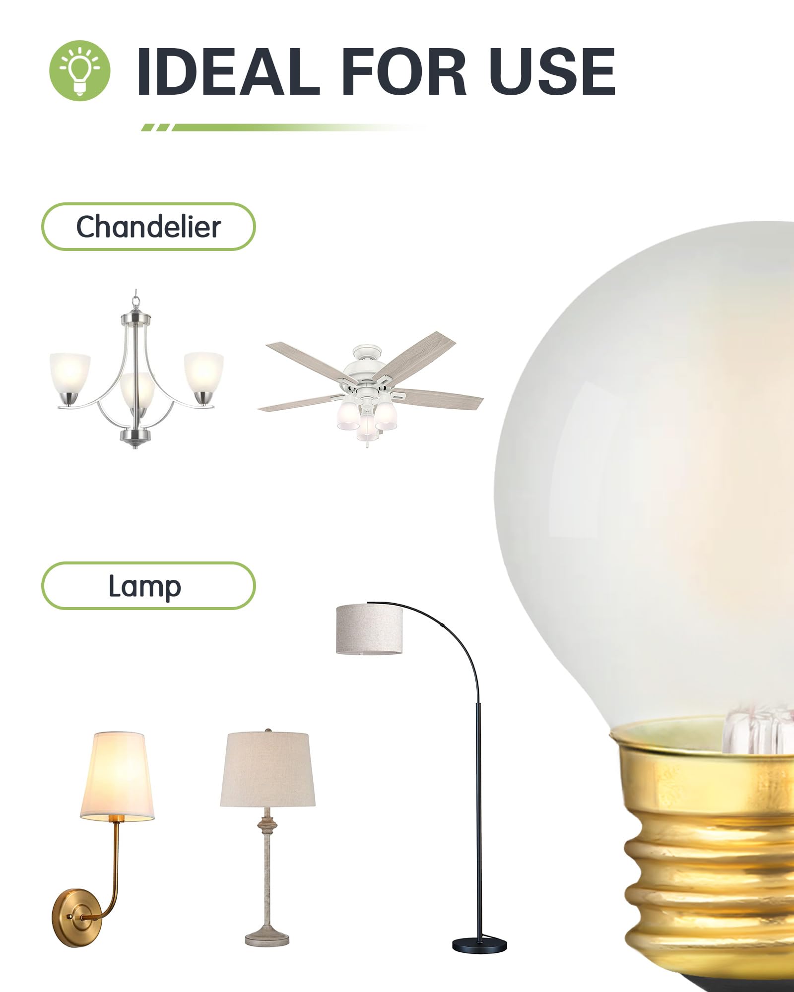 Lumilect E26 Led Bulb 25W Equivalent Frosted E26 Led Light Bulb Dimmable Small Edison Bulbs Soft White 3000K 200Lm 2W A50 Led Gl