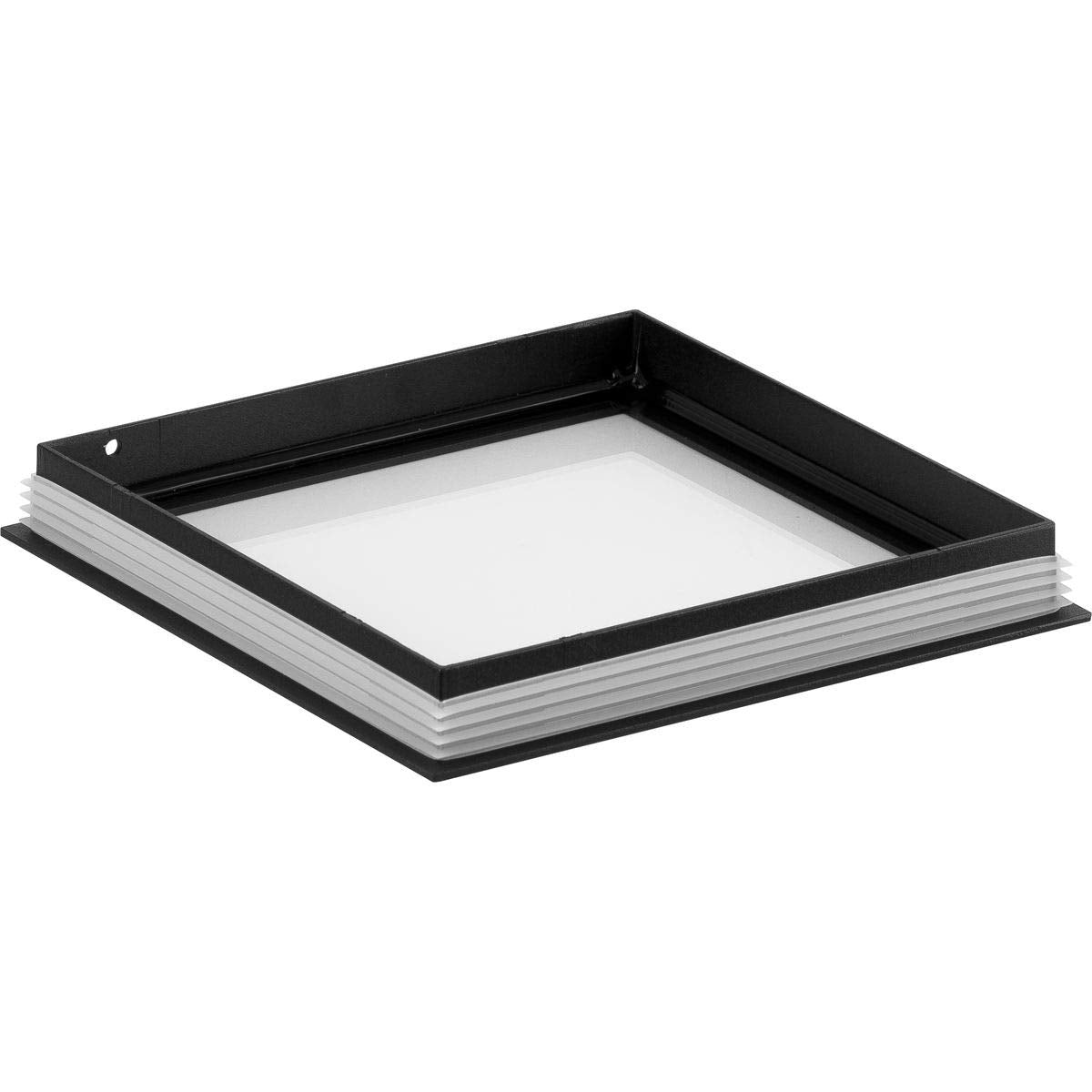 Progress P860047-031 Cylinder Lens - 6 Inch Square Top Cover Lens For Led Cylinder, Black Finish With Clear Glass