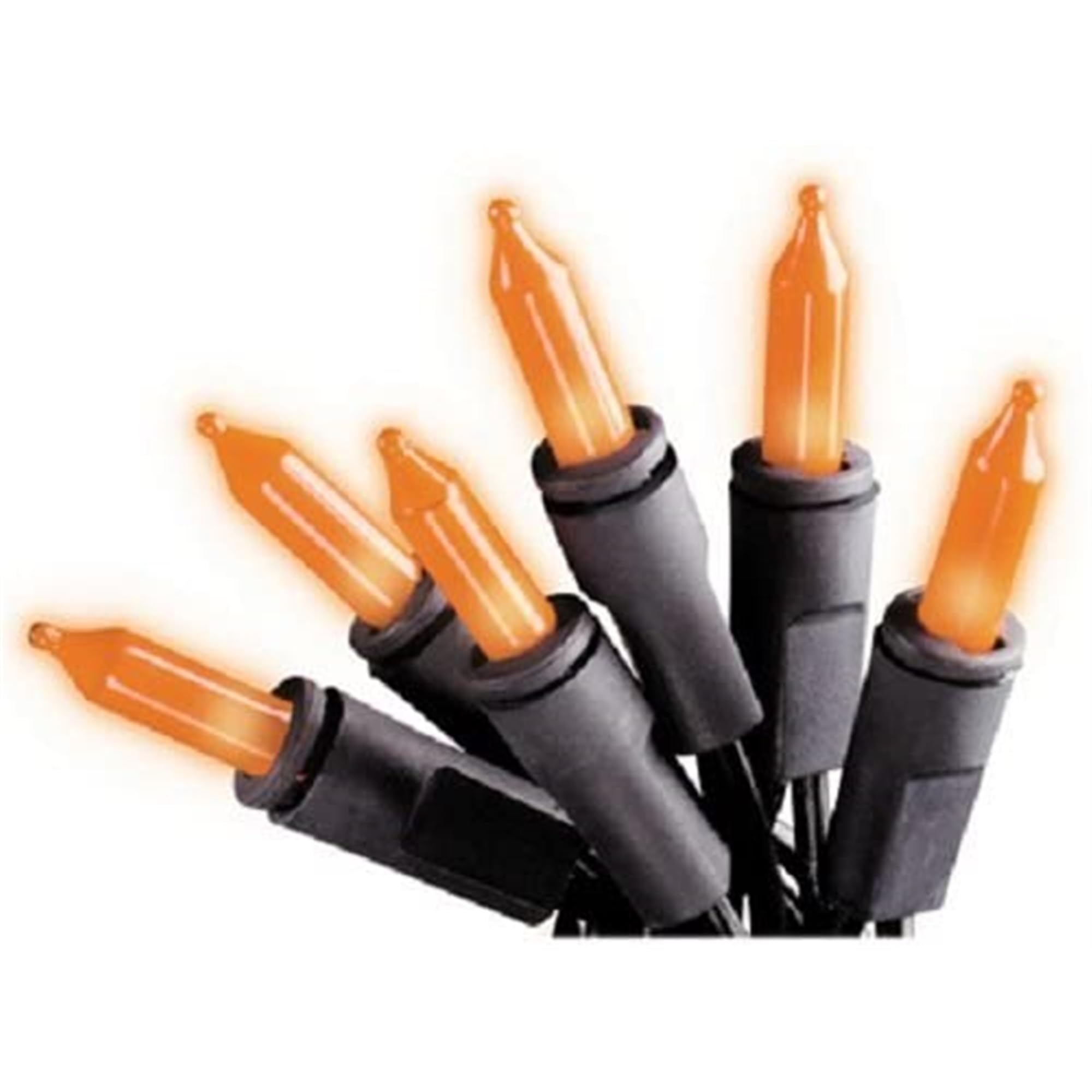 Noma/Inliten-Import V34700-88 100-Count Orange Halloween Light Set With Black Wire