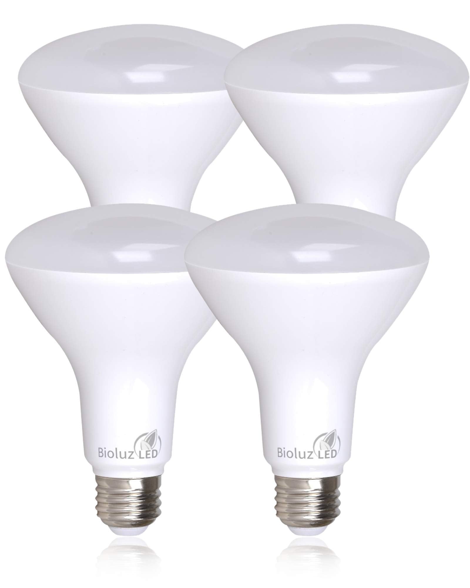 Bioluz Led 4 Pack Br30 Led Bulbs Indoor Flood Lights 90+ Cri 65W Equivalent Uses 7.5W 5000K Daylight 650 Lumens E26 Base Dimmabl