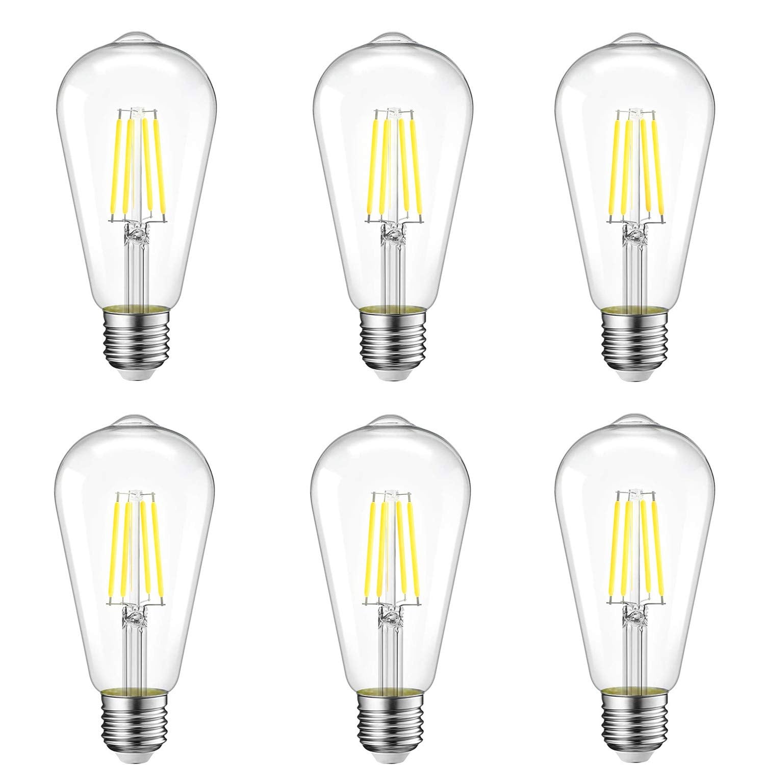 Livemax Dimmable Vintage Edison Led Bulb,Antique 40W Vintage Edison Bulb,E26 Light Bulb Led Bulb 400 Lumens Natural White 4000K,