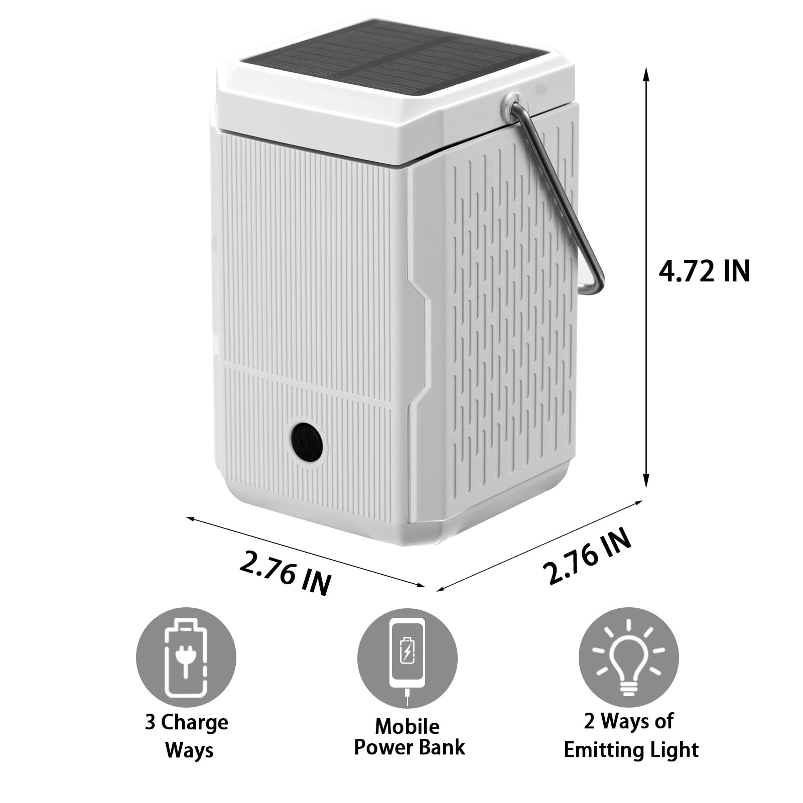 2 Pack Camping Lantern Rechargeable, Hand Crank & Solar Camping Lights with USB Output, Tent Lights for Camping, Portable Camp L