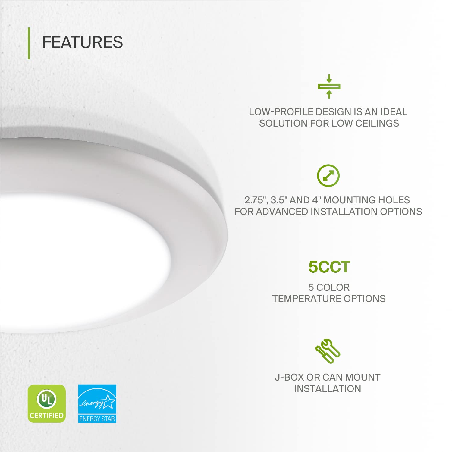 Asd 12 Pack Led Disk Lights 6 Inch, 15W 5Cct 2700K-5000K 1245Lm, Dimmable Flush Mount Ceiling Light Fixture, Low Profile Surface