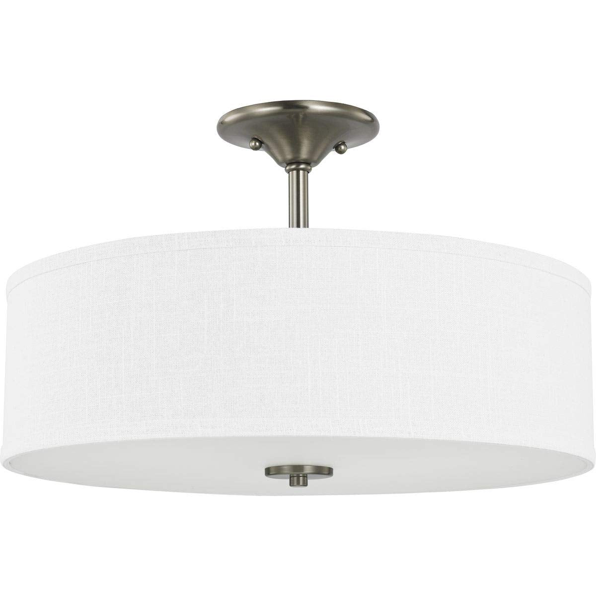 Progress Lighting P350167-009 Inspire Close-To-Ceiling, Brushed Nickel, 11.50X18.00X18.00