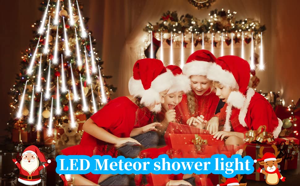 Roytong High Brightness 10 Tube 360 Led 12 Inch Meteor Shower Rain Lights Cascading Falling Rain Outdoor Lights For Christmas Ro
