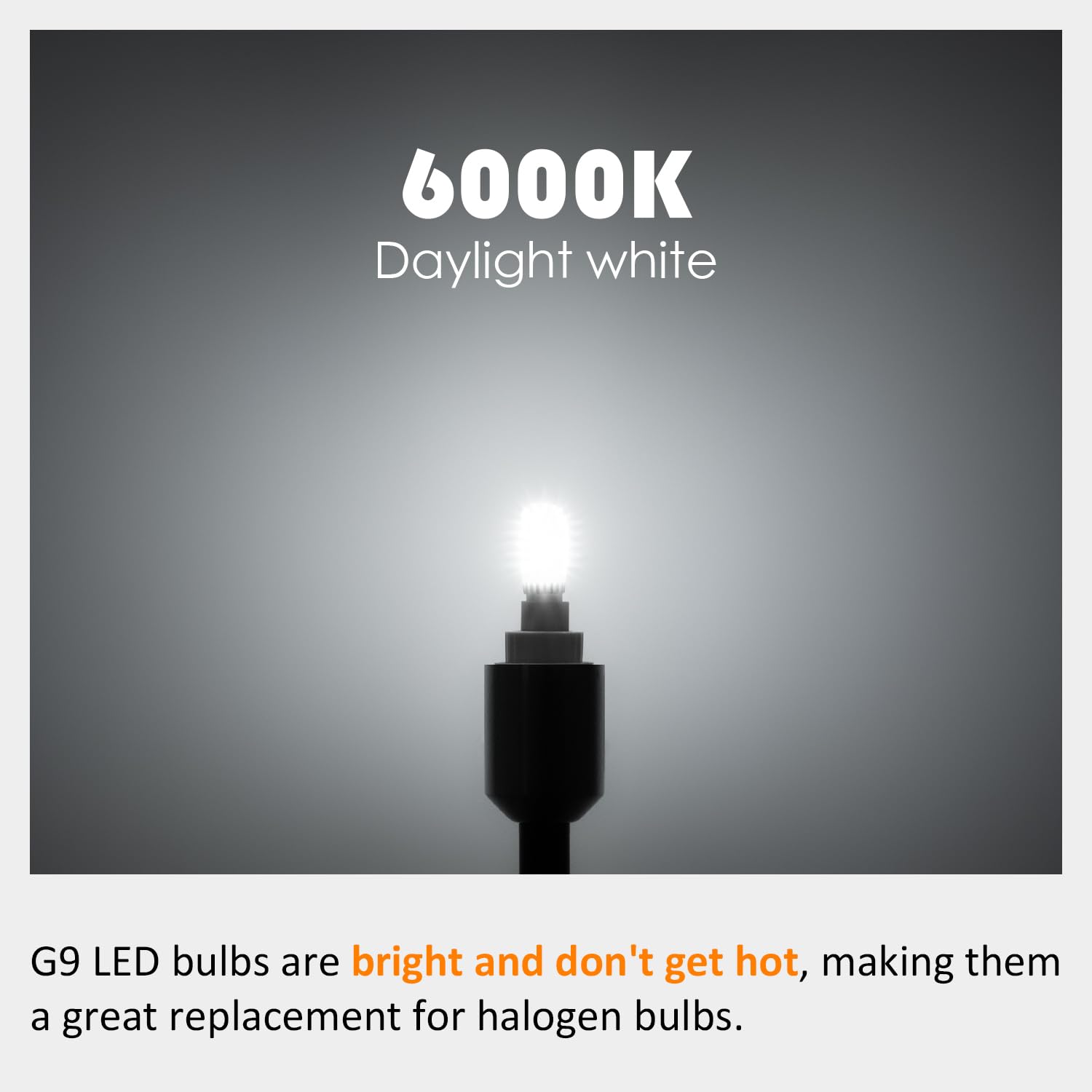 Maelsrlg G9 Led Bulb Dimmable, 40 Watt Equivalent, Daylight 6000K, T4 4W 400Lm, G9 Bi-Pin Base Light Bulbs For Chandelier, Vanit