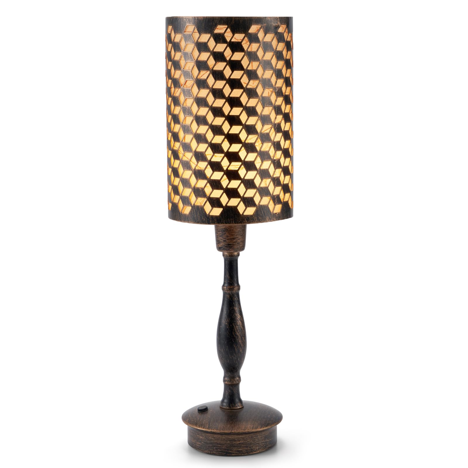 UMEXUS Rechargeable LED Cordless Lamp with Dimmer, Small Battery Operated Lamp, Touch Outdoor Patio Table Light, Living Room Sid