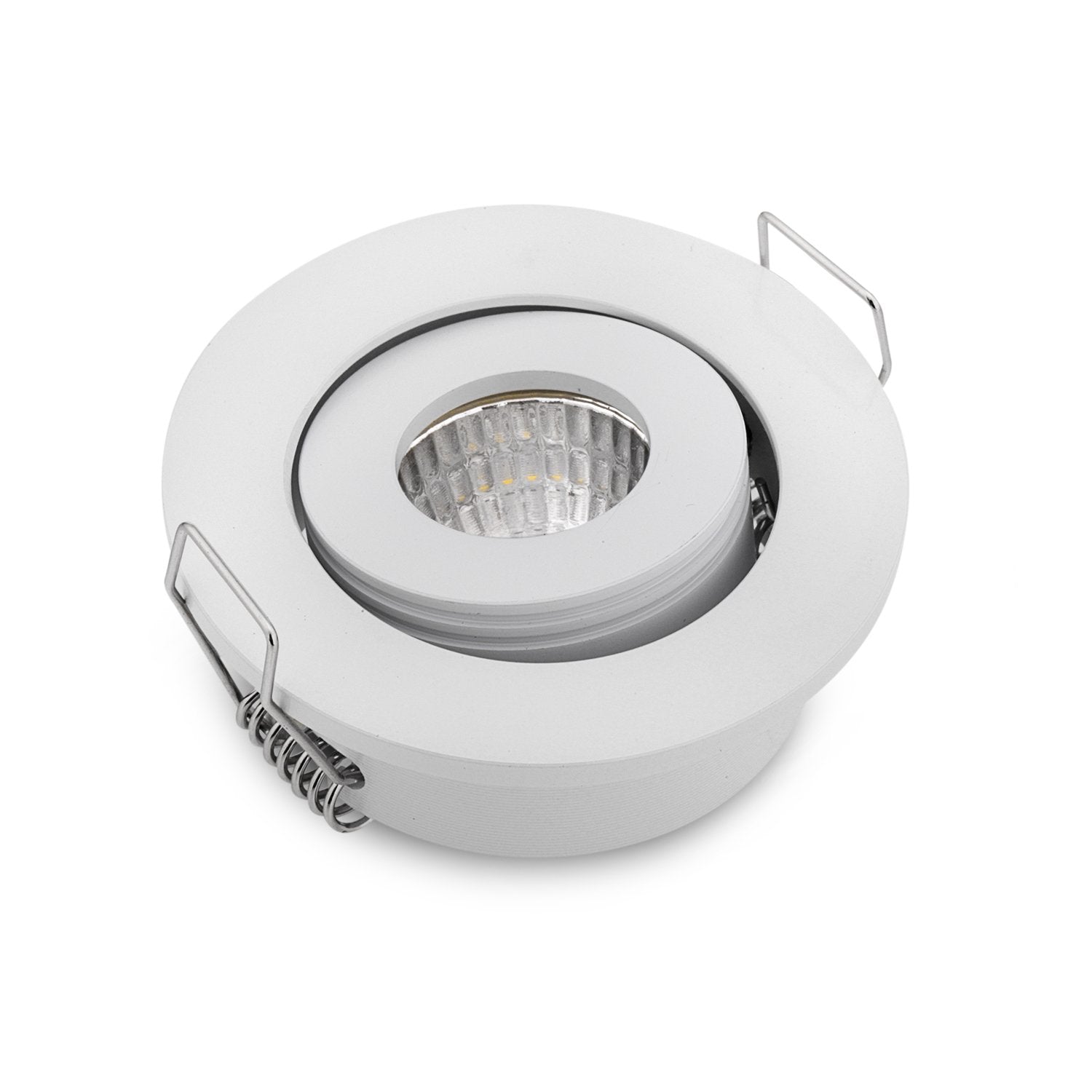 JOYINLED Pack of 10 3W COB Mini LED Downlights Kit Eyeball Under Cabinet Recessed Ceiling Light Fixture + Driver 3000K for Livin