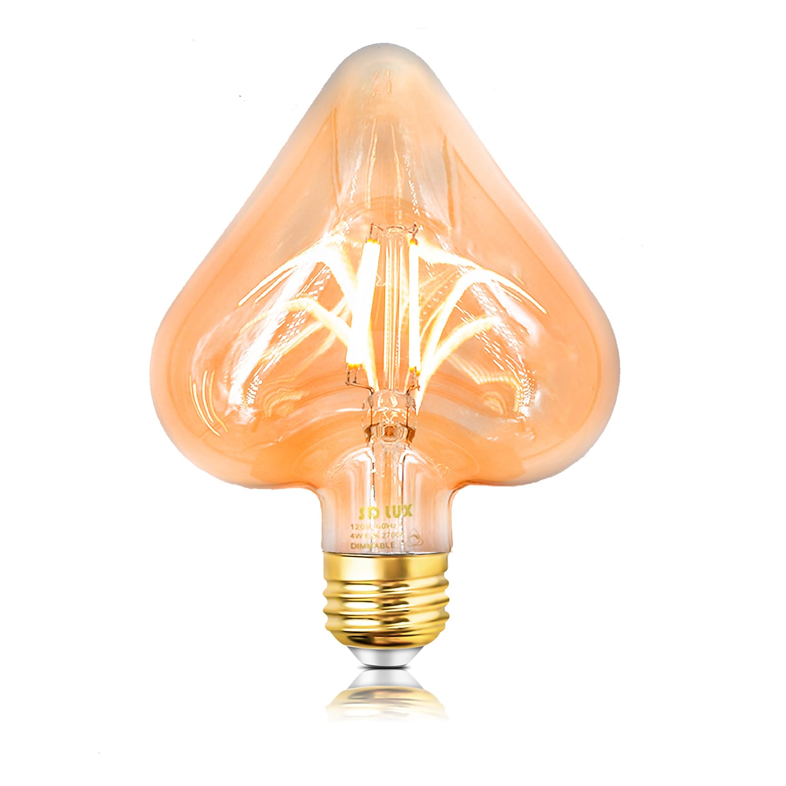 Sd Lux Decorative Light Bulbs Vintage Led Edison Bulb 4W 400Lm (40W Equivalent) Dimmable Cri>90 Medium Base E26 Warm White 2700K