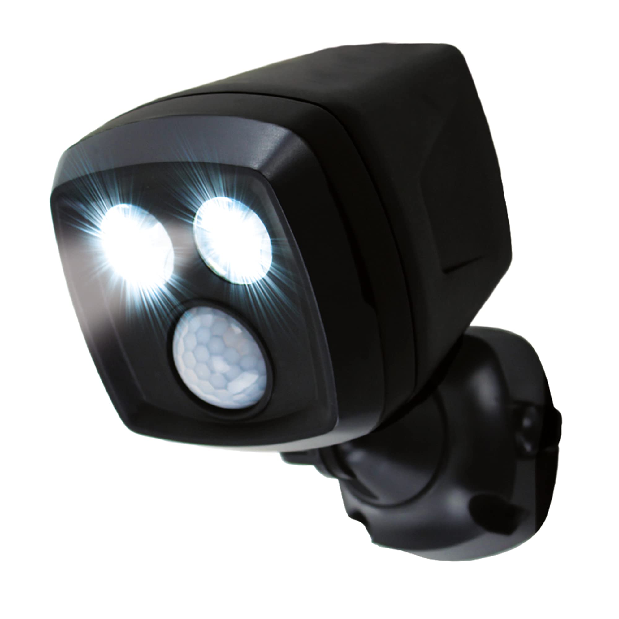 Ontel Handy Brite LED Security Spotlight, 500 Lumens, Motion-Activated, Battery Powered, Weatherproof, Black, Model HBSL-MC12/4