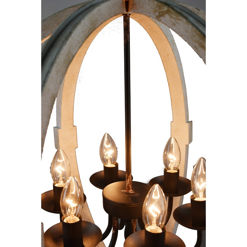 A&B Home Calder Wooden Chandelier, 22.5L x 22.5W x 26H