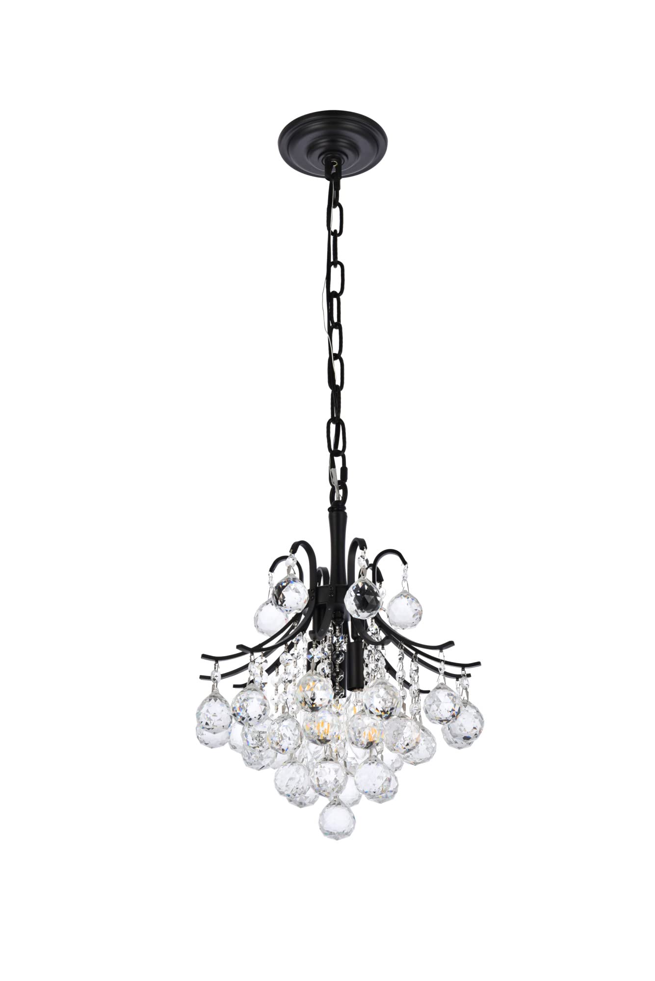 Elegant Lighting Toureg - Three Light Pendant-Gold Finish-Royal Cut Crystal Type -Traditional Installation