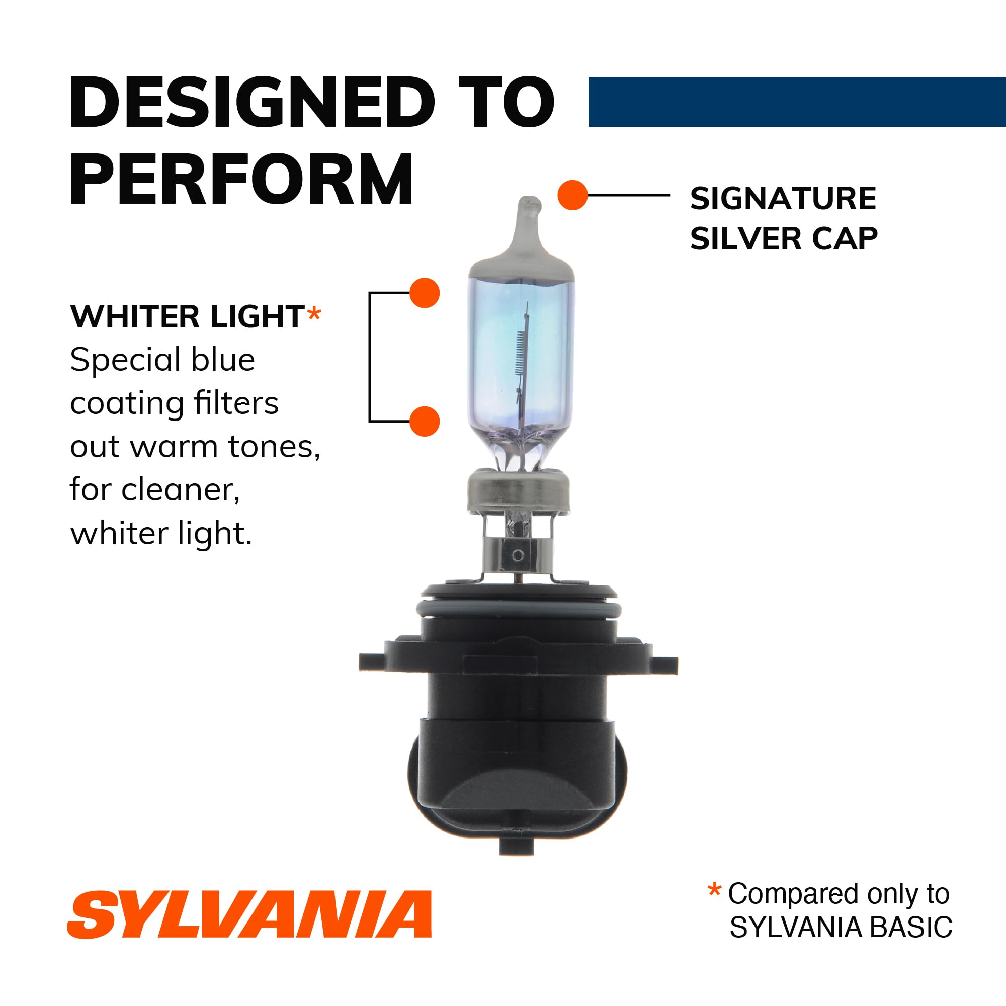 Sylvania - 9006 Silverstar - High Performance Halogen Headlight Bulb, High Beam, Low Beam And Fog Replacement Bulb, Brighter Dow