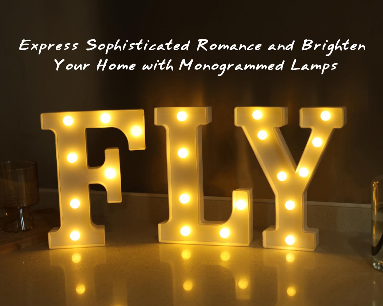 IFDGCTK Light Up Letters, Decorative LED Marquee Letter F, Warm Light, Battery Powered, Acrylic Home Decor for Parties and Bars