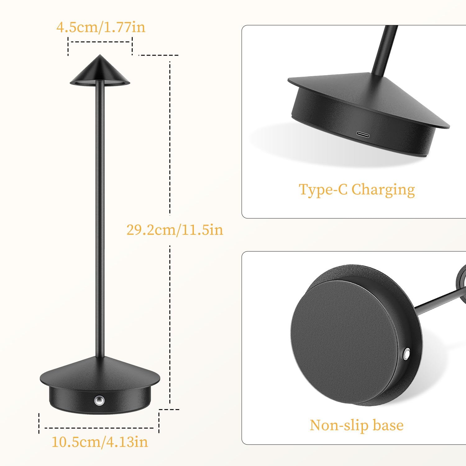 Scopow 2 Pack Rechargeable Cordless Table Lamp Small Portable (6000Mah) Outdoor And Indoor Use 3-Color Gradient Dimmable Perfect