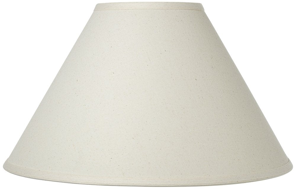 Cal Lighting Sh-8108/17-Ow Transitional Shade From Linen Coolie Collection In White Finish, 17.00 Inches