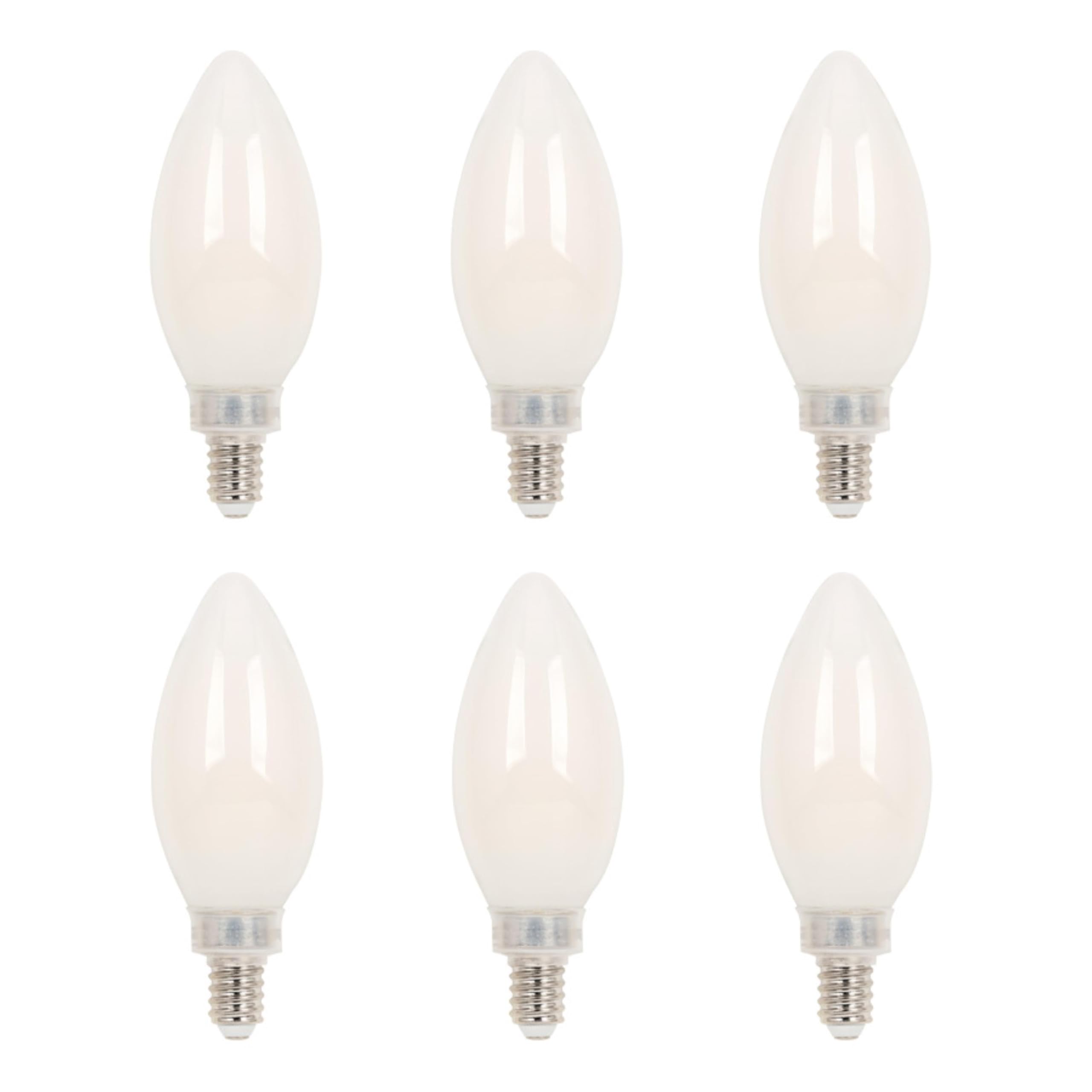 Westinghouse Lighting 5329020 4.5 Watt (60 Watt Equivalent) B11 Dimmable Soft White Filament LED Light Bulb, Candelabra Base, 6 