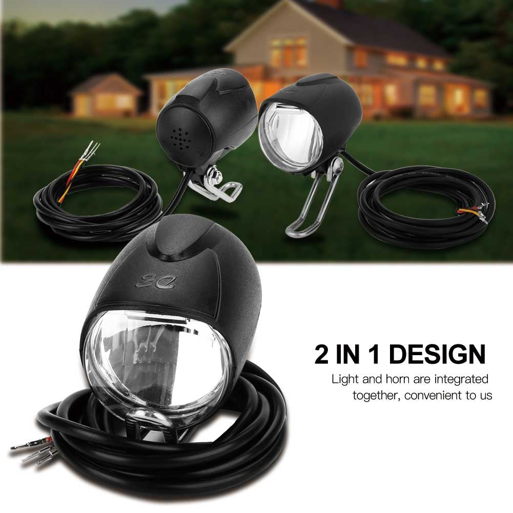 Headlight, 2-In-1 Electric Horn And Headlight Led For