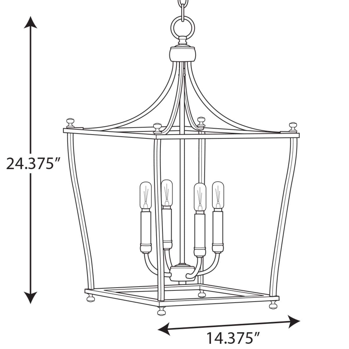 Parkhurst Collection Brushed Bronze Four-Light Foyer