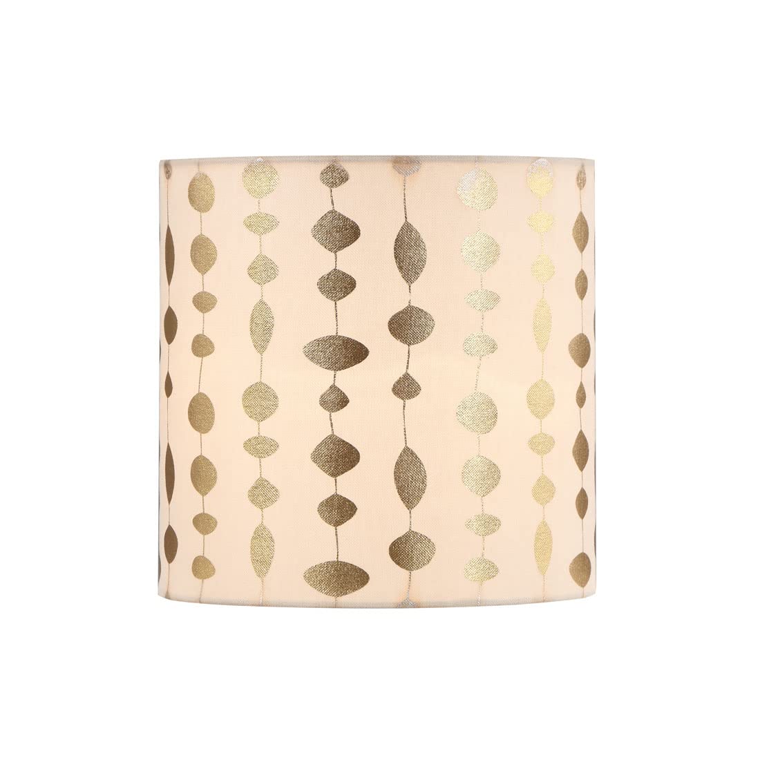 Aspen Creative 31314, Hardback Drum Spider Lamp Shade With Gold Print, 10&quot; Top X 10&quot; Bottom X 10&quot; Height