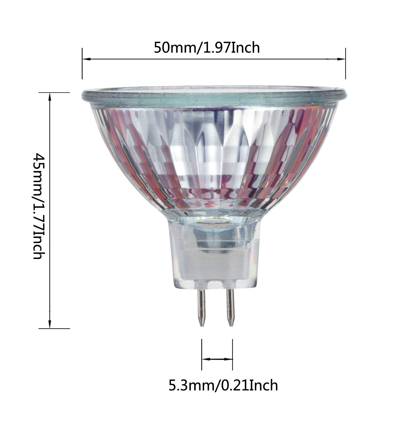 CTKcom MR16 Halogen Light Bulbs - 12V Bi Pin Base, Warm White, Quartz Glass, 20W, 6 Pack