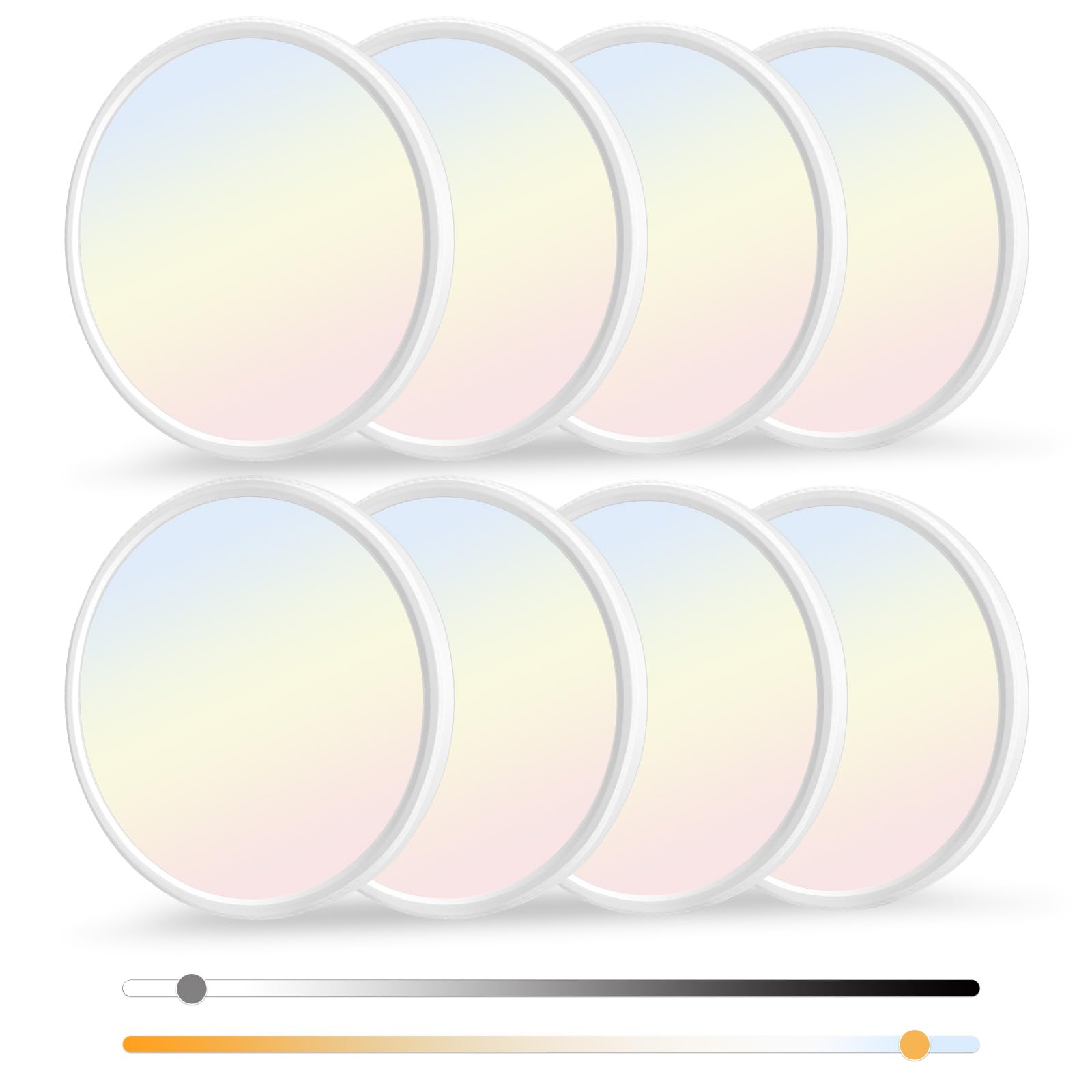 8 Pack 12 Inch Dimmable LED Flush Mount Ceiling Light Fixture 28W 3200LM 5 Color Temperature in One Super Slim Round Ceiling Lam