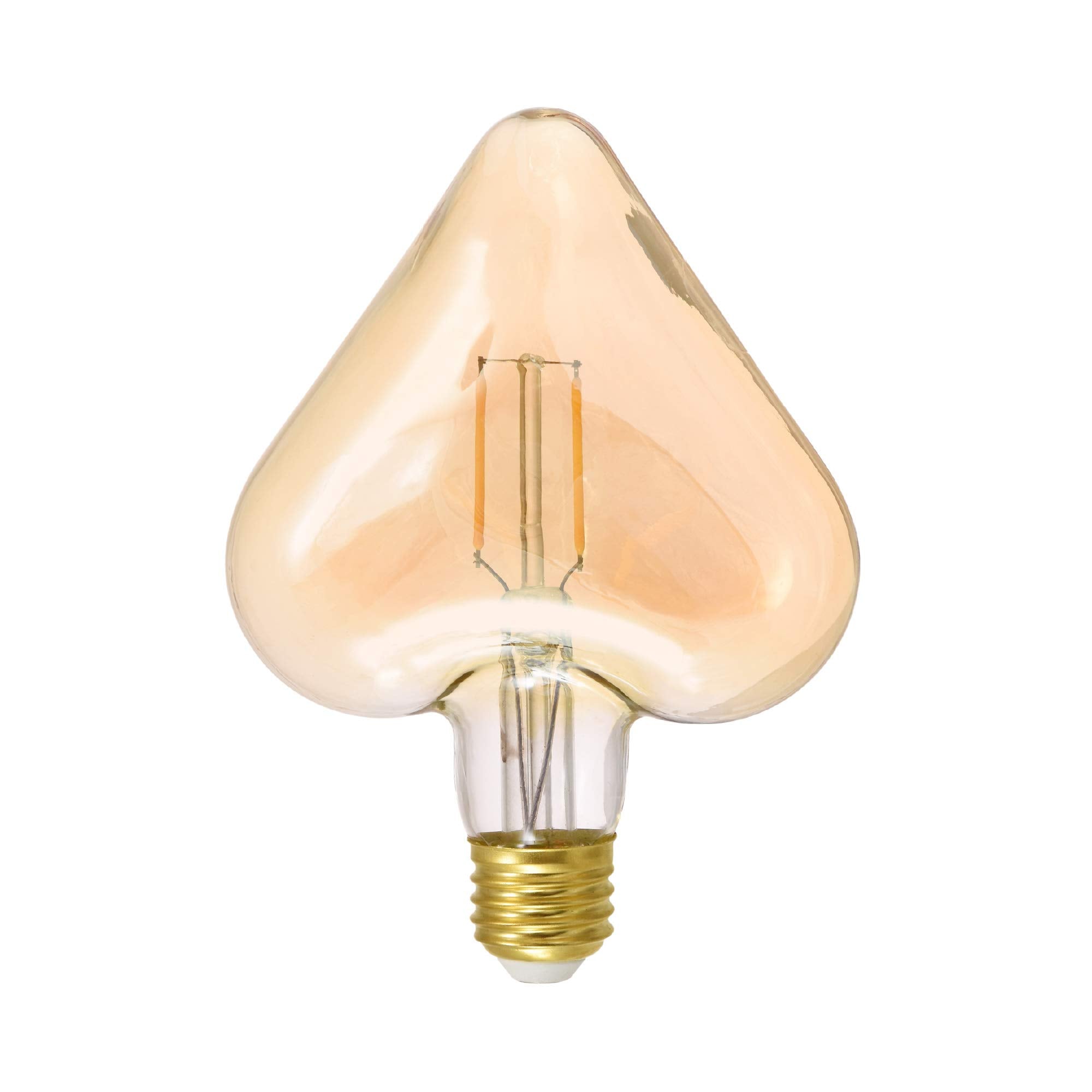 LEDVANCE SYLVANIA Vintage Heart Shaped LED Bulb, 2175K Amber Glow, Copper Finish, 1 Pack