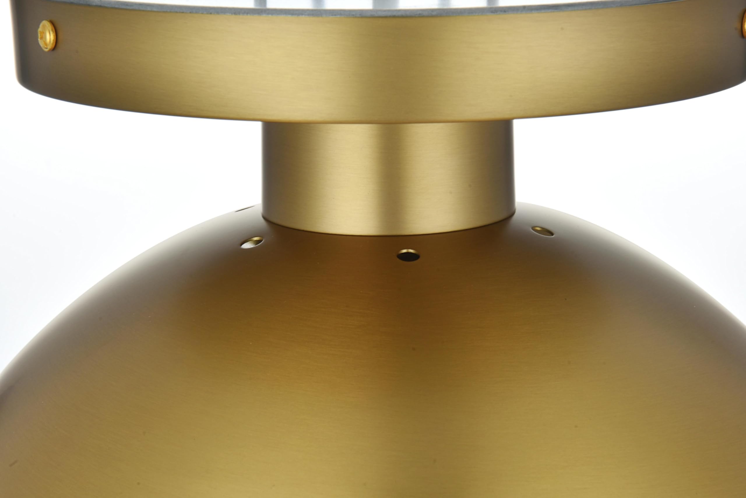 Elegant Lighting Living District Eclipse Black Flush Mount Light with Frosted White Glass, Model LD6056BK