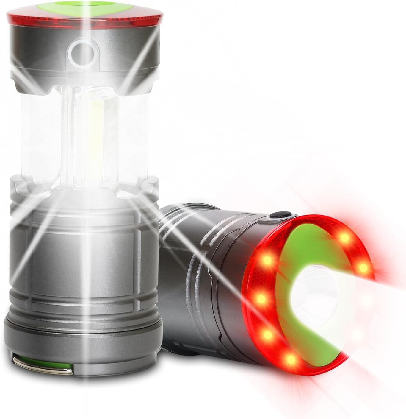 Lichamp Collapsible LED Camping Lantern, Portable Lightweight Waterproof LED Flashlight, 4 Light Modes, Survival Kits for Indoor