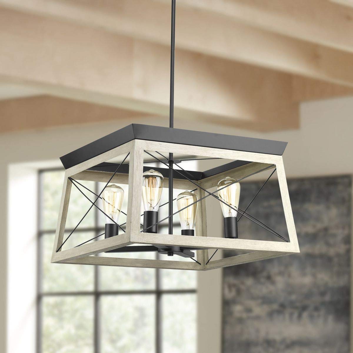 Briarwood Collection 4-Light Coastal Chandelier Light Graphite