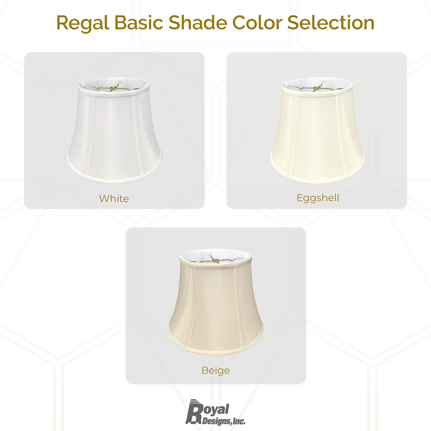 Royal Designs Modified Bell Lamp Shade - Beige - 11 X 18 X 13.5