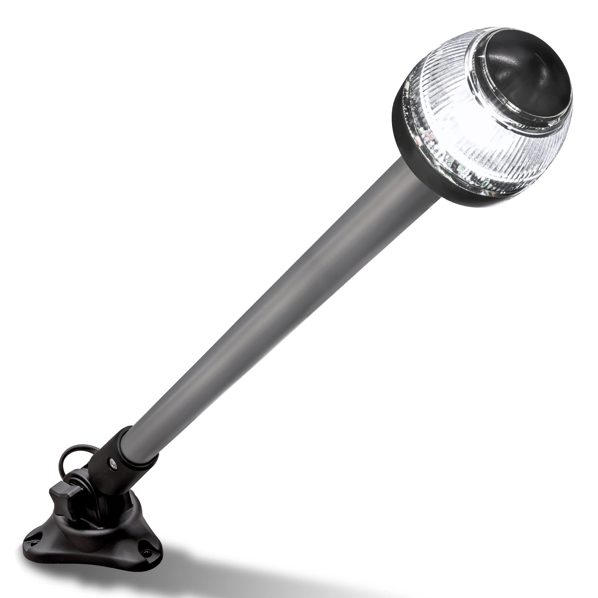 ONLINE LED STORE Marine Navigation Anchor Light - 24in Waterproof Chrome, 12-24V, Model SIL0013, 3NM Range for Boats