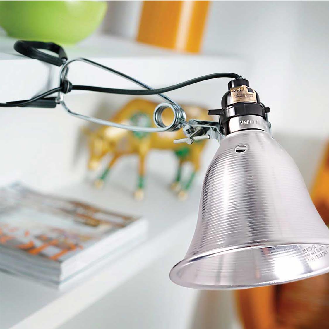 Simple Deluxe Clamp Lamp Light 2-Pack with 5.5in Reflector, 60W E26, 6ft Cord, Silver