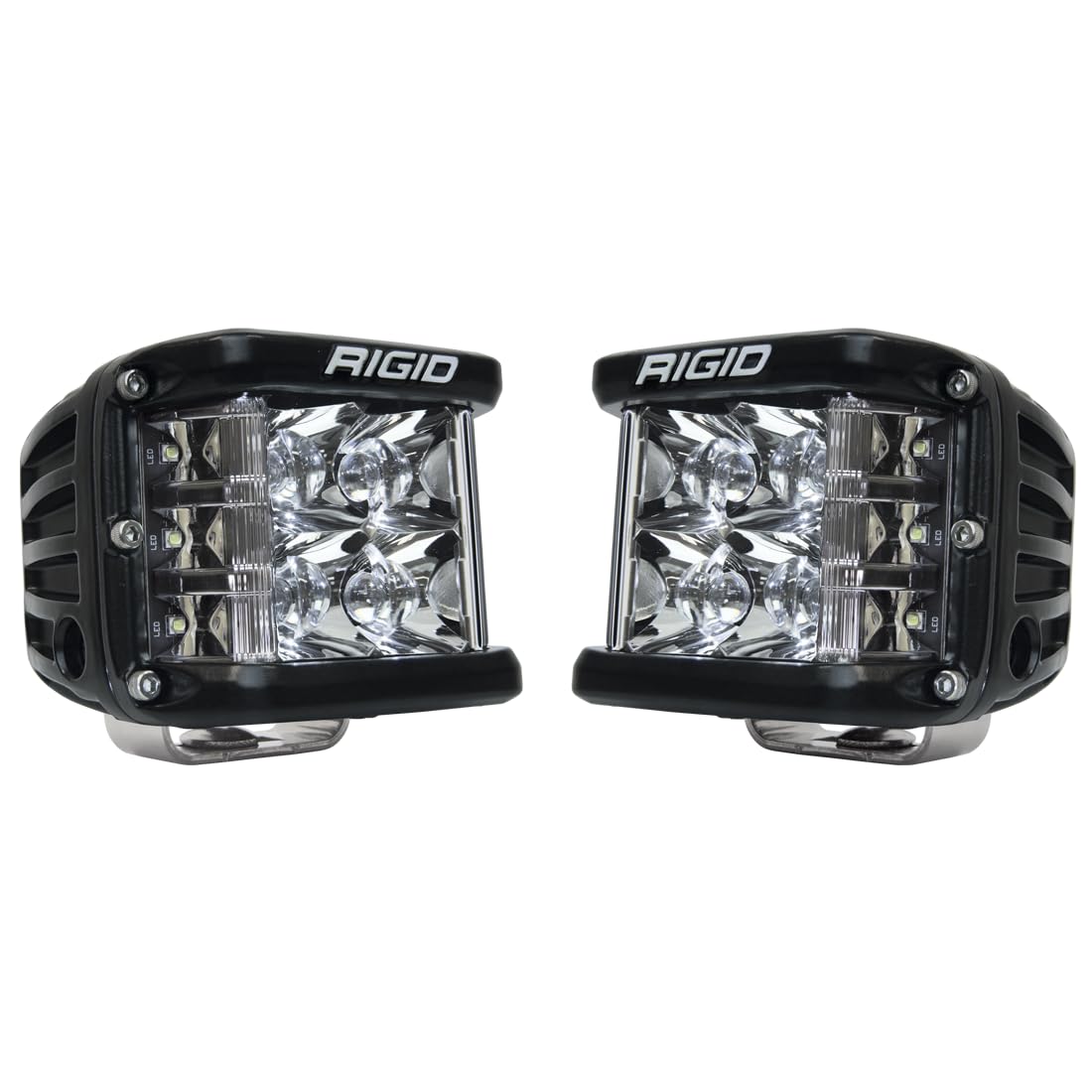 RIGID INDUSTRIES D-SS PRO Side Shooter LED Light Pair, Spot, Black Housing, Model 262213, Aluminum