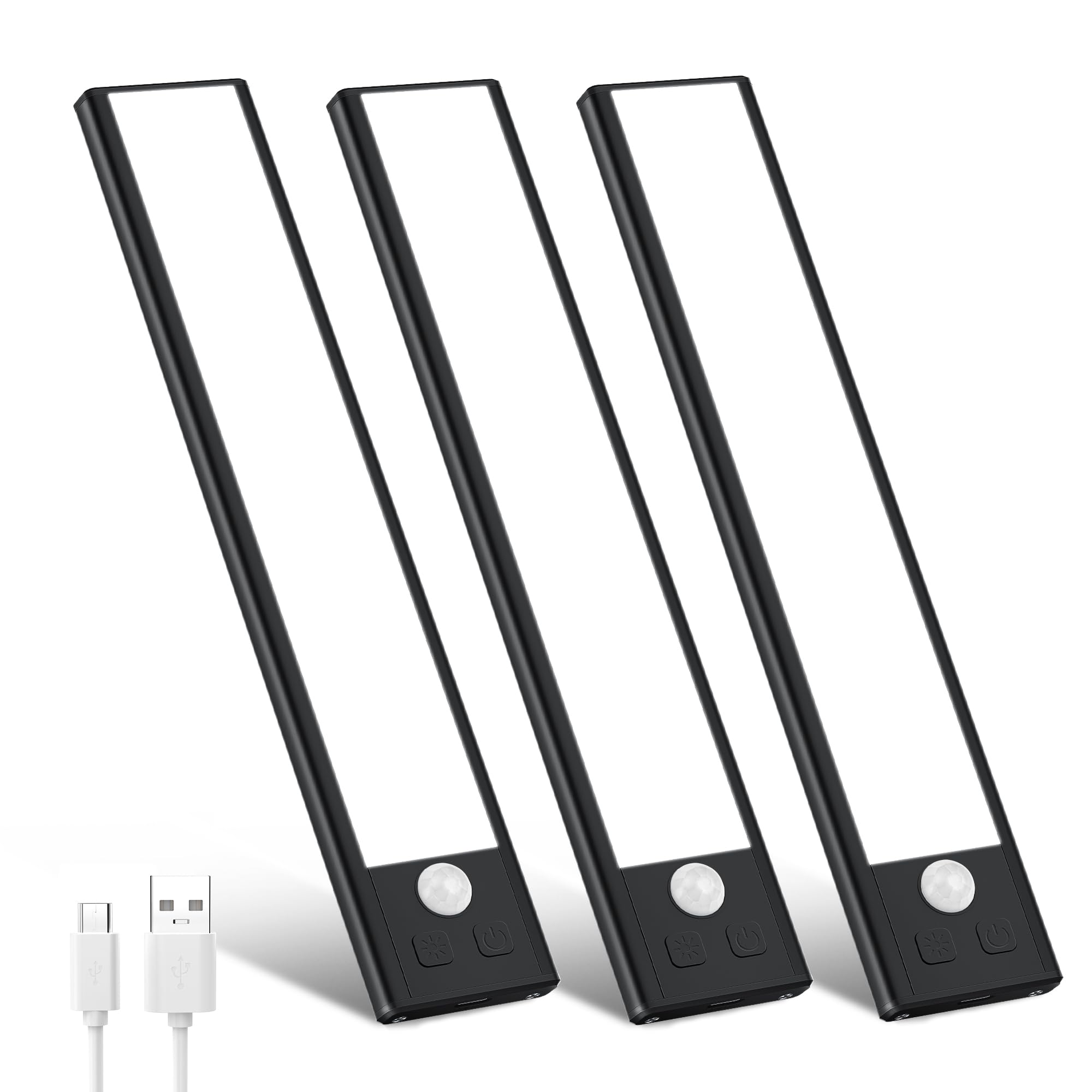 Dealgadgets 3 Pack Under Cabinet Led Lights, 32 Cold White Motion Sensor Lights, 8.07 Inch