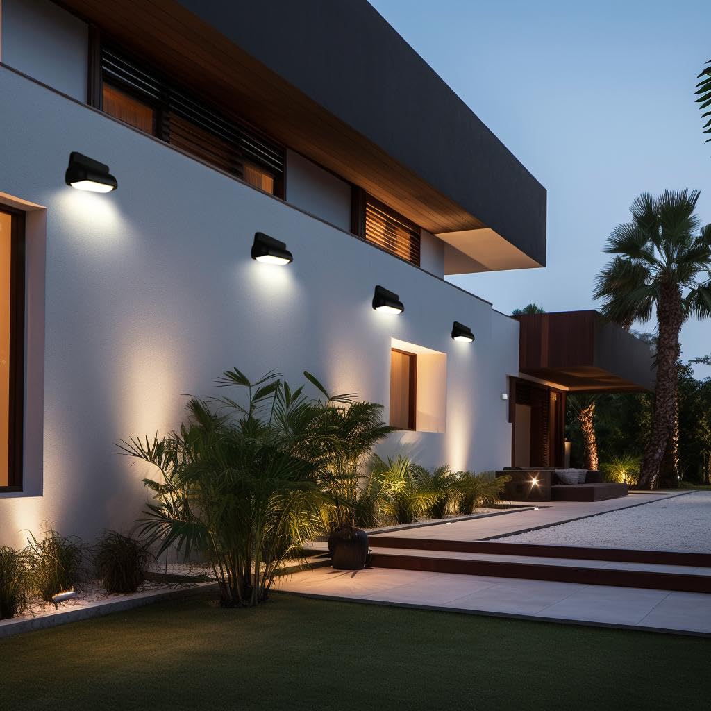 Plusled 13W Black Led Wall Sconce - Waterproof Outdoor Porch Light For Garden & Patio