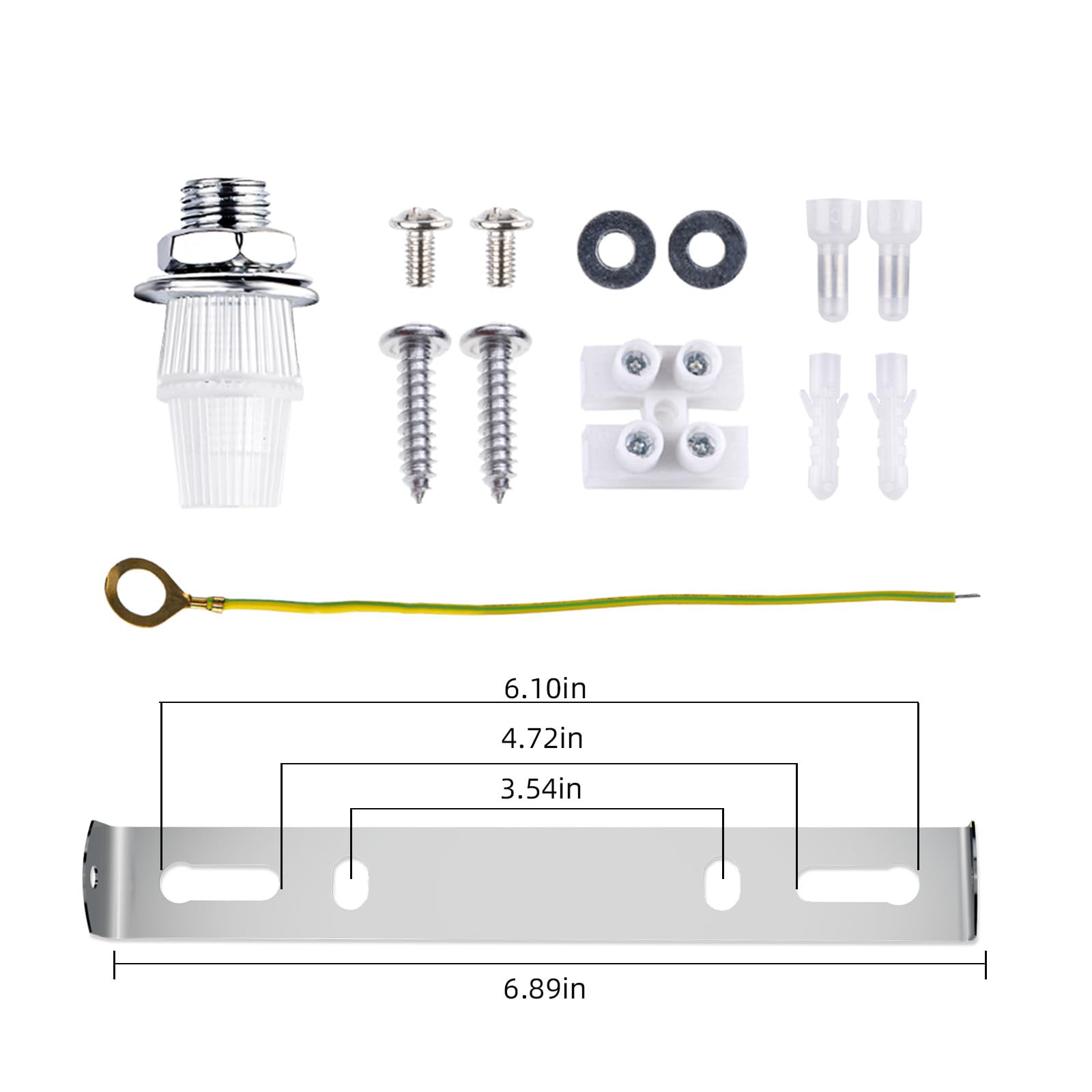 Arturesthome 7'' Silver Ceiling Canopy Light Kit Rewind Single Hole With Hardware,Ceiling Plate For Pendant Lighting Chandelier,