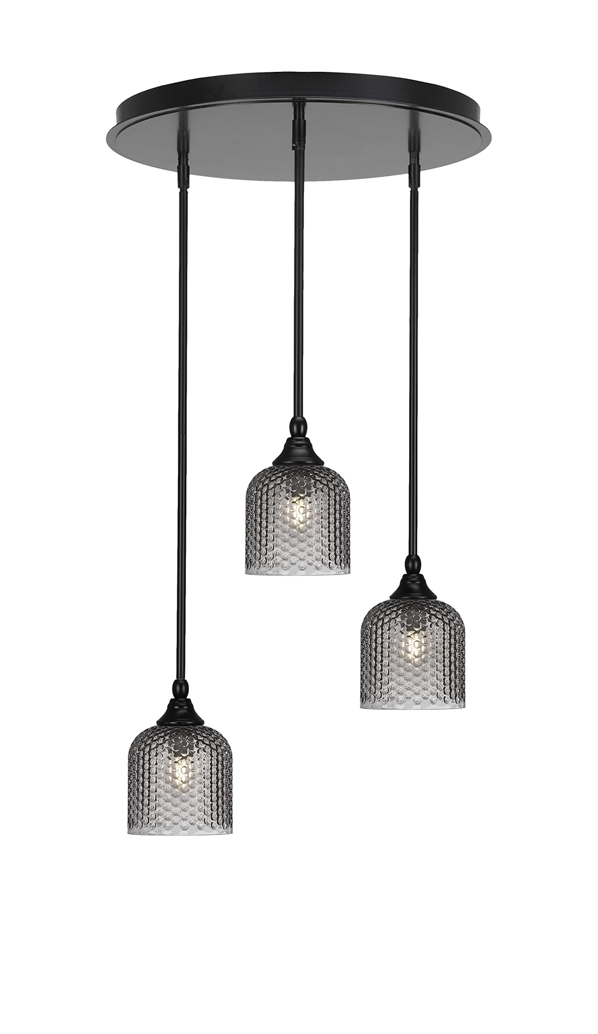 Empire 3 Light Cluster Pendalier in Matte Black Finish (2183-MB-4912)