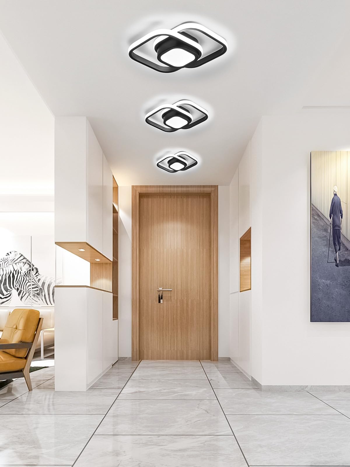 Led Ceiling Light Fixture, Super Bright Flush Mount Modern Ceiling Lamp For Bedroom, Kitchen, Living Room, Bathroom, Garage, Far