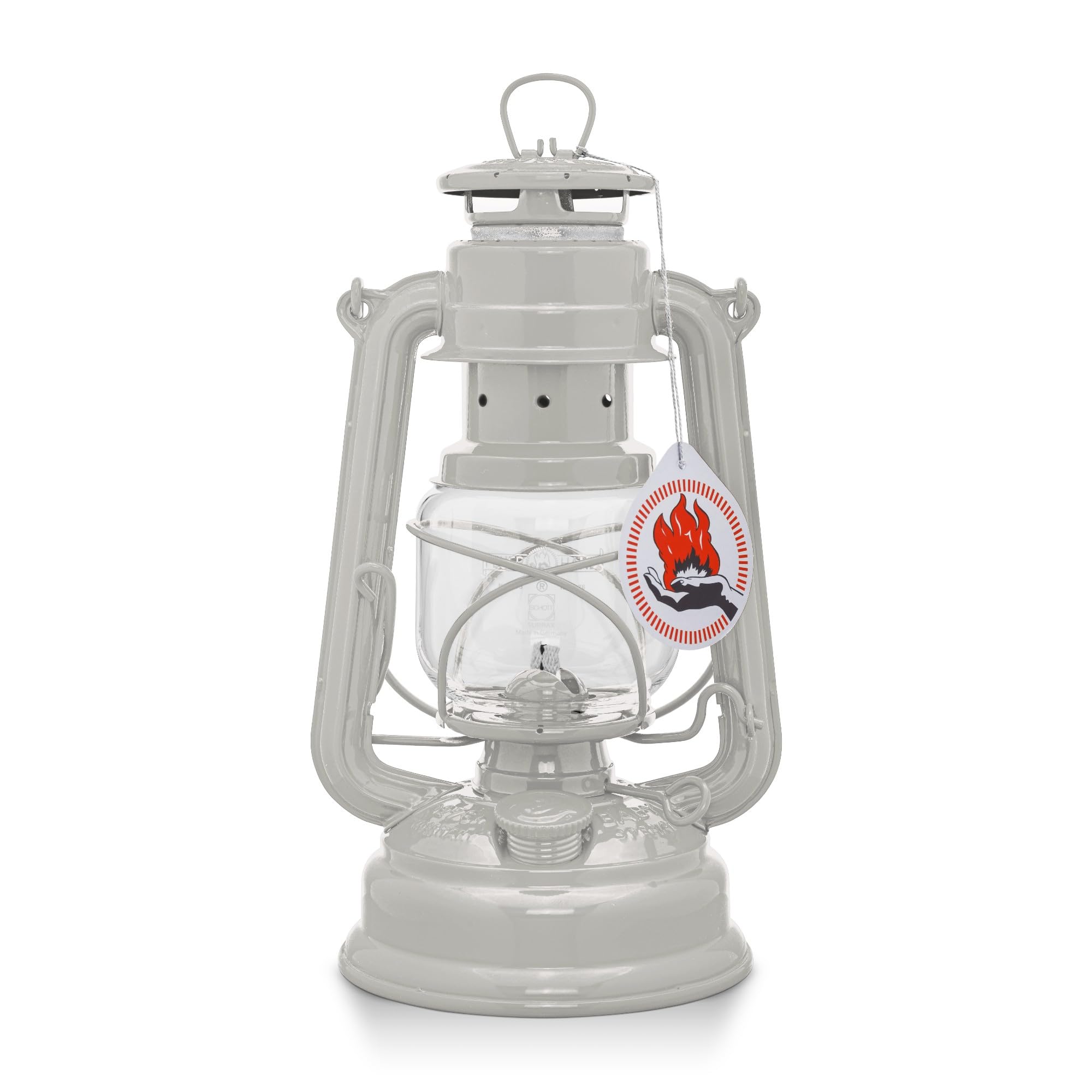 Feuerhand Outdoor Kerosene Fuel Lantern  German Made Weather Resistant Baby Special 276 Galvanized Hurricane Lamp for Camping or Patio  10 Inches  Soft Beige