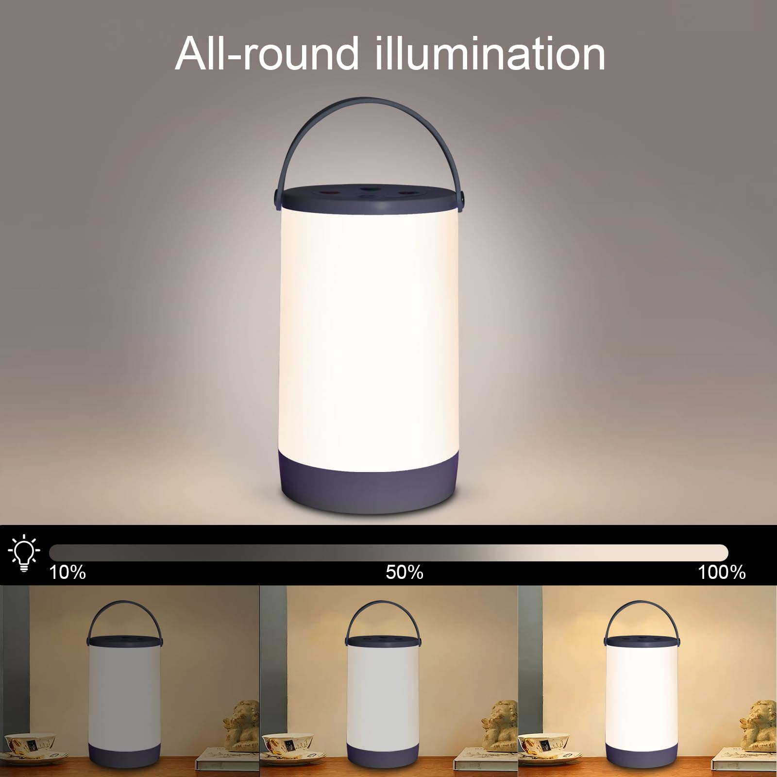 Outdoor Waterproof Hanging Table Lantern, Rgb Rechargeable Hanging Lamps Camping Lights, Shower Waterproof Rgb Colorchanging Lan