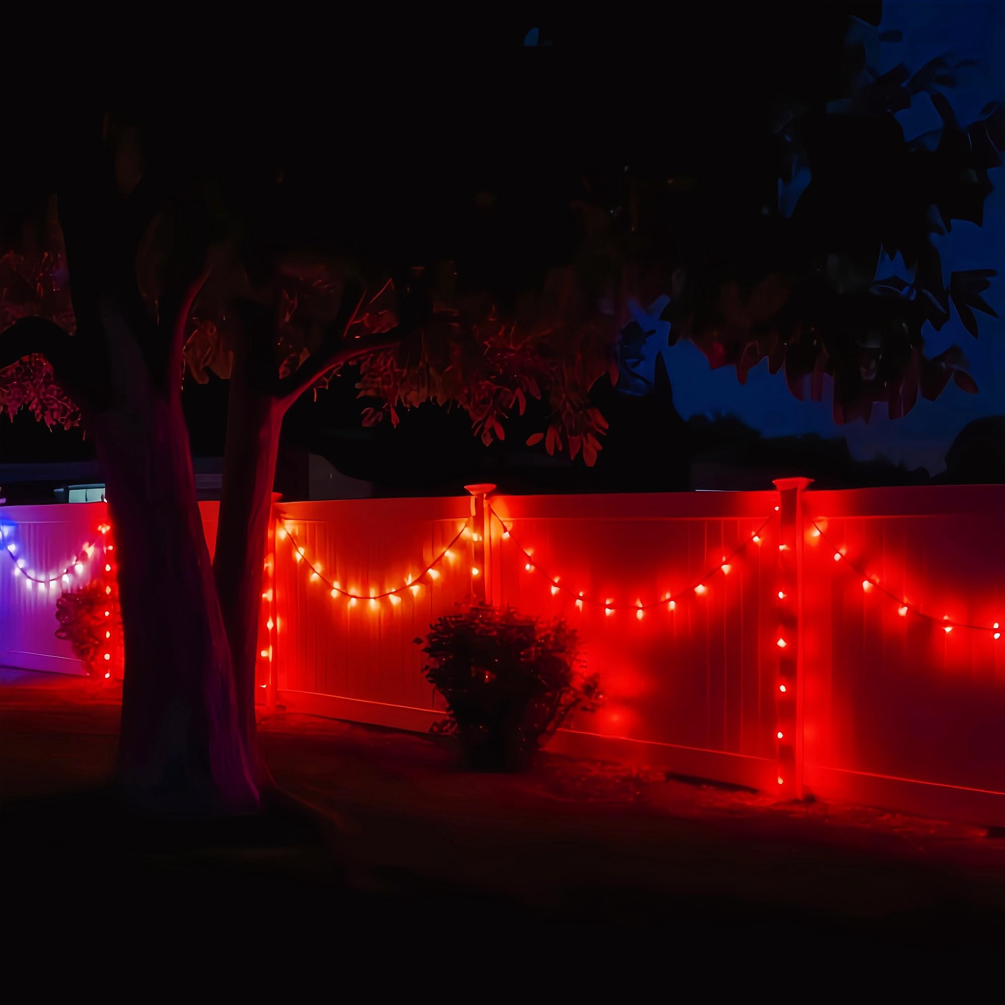 Jinbest 200 Led Red Christmas Lights, Ul Certified And Commercial Grade Decorative Lighting String Green Wire 66 Ft, For Indoor