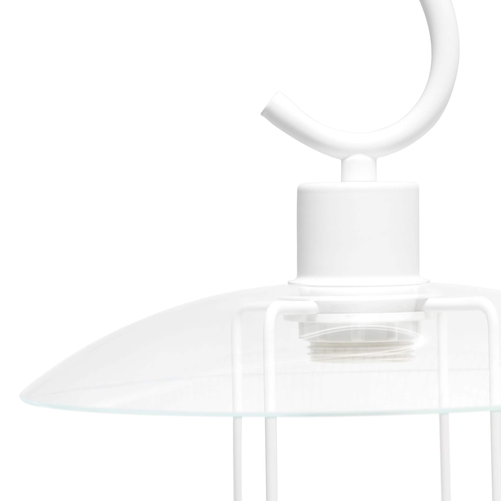 Simple Designs Modern Metal Table Lamp LT1086-WHT, Iron, White