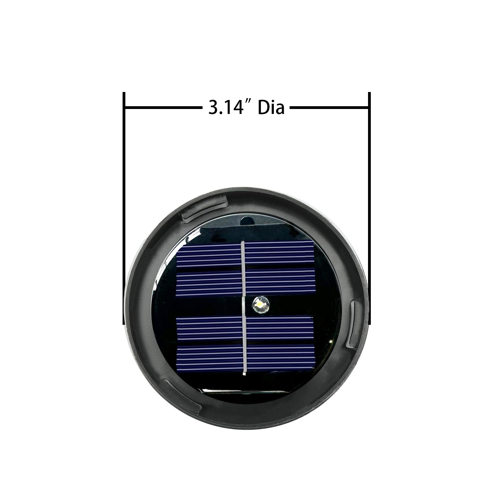 Leoduo 2 Pack Warm White LED Solar Light Parts, Waterproof Bottom Kit for Outdoor DIY Lotus Crackle Glass Globe Lamp