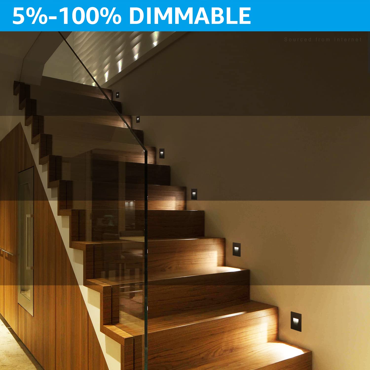 LEONLITE 12-Pack LED Step Lights, Dimmable 3.5W, 110lm, IP65 Waterproof, Aluminum, 2.88 Inch, Oil-Rubbed Bronze