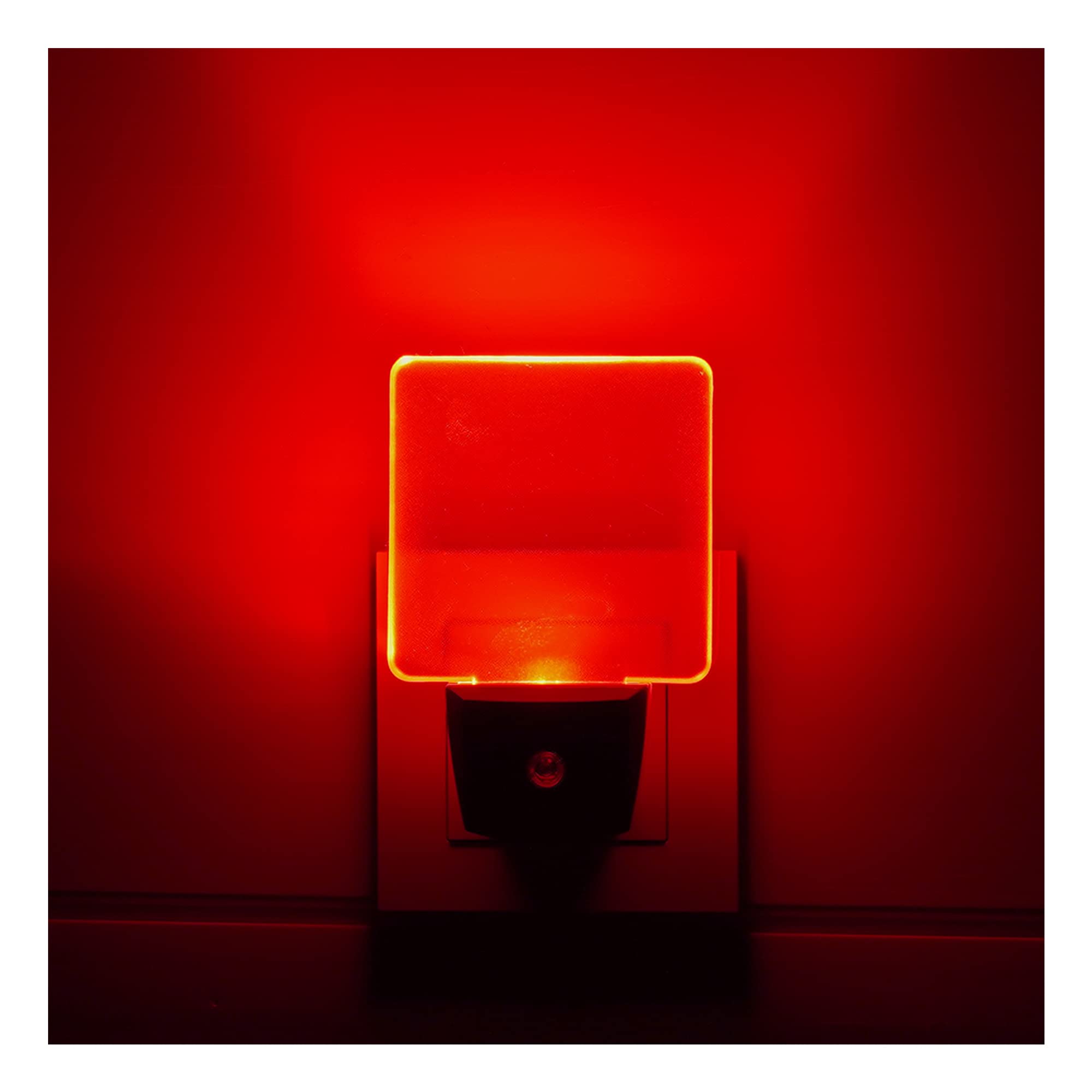 2 Pack 0.5W Plug in LED Night Light with Dusk to Dawn Sensor Red